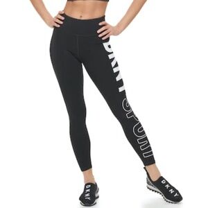 DKNY Sport Exploded Logo High Waisted Coordinating 7/8 Leggings